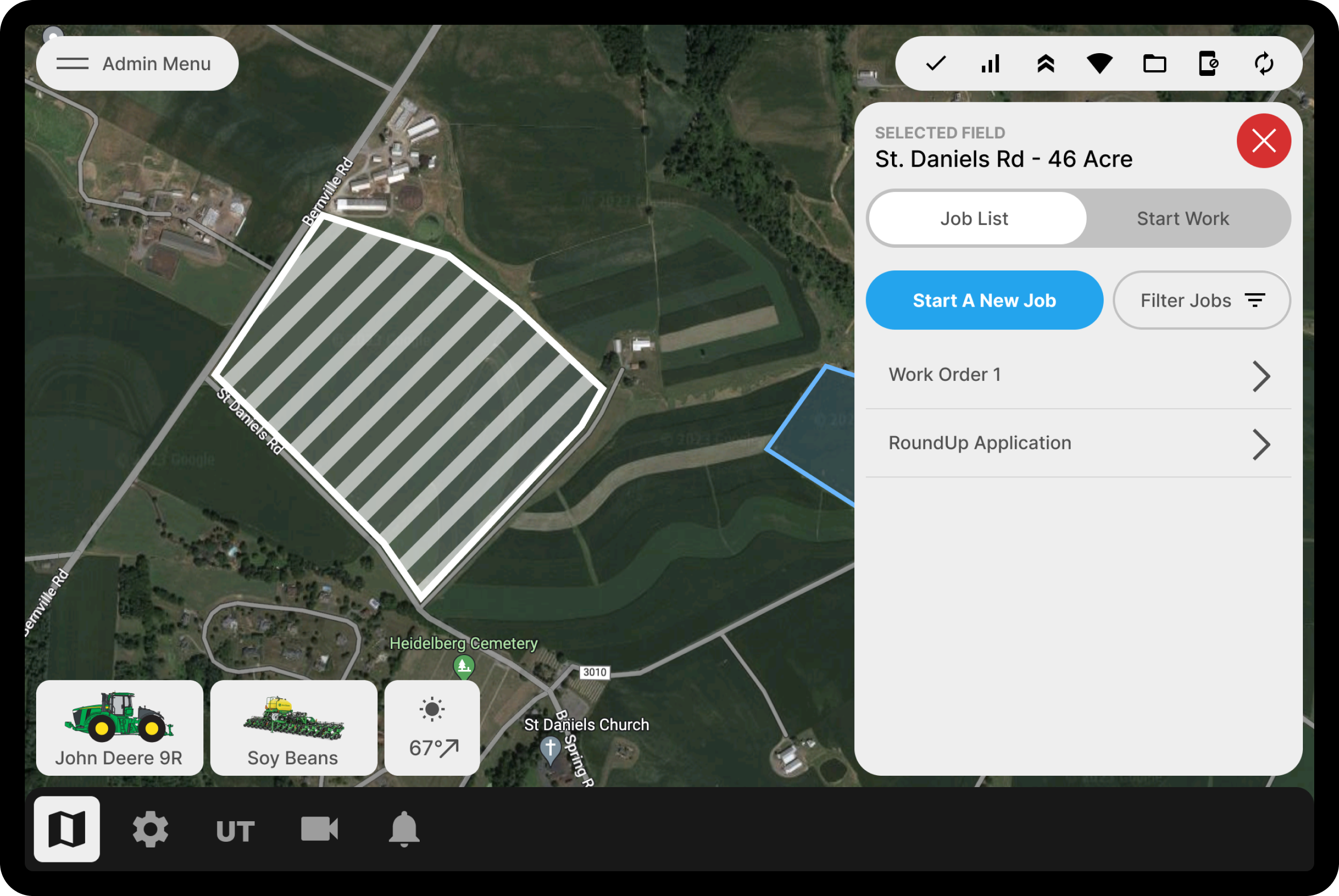 Farm implement tool app